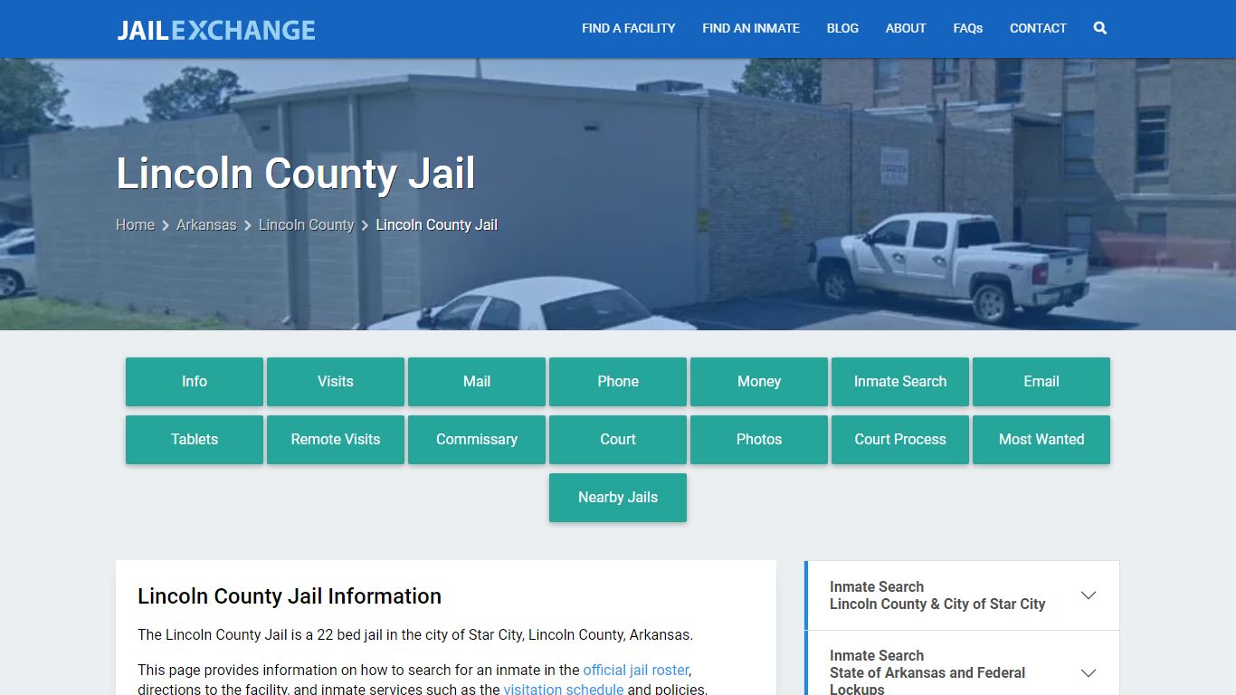 Lincoln County Jail, AR Inmate Search, Information